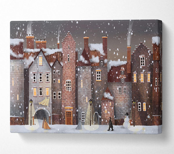 Picture of The Snowy Streets Canvas Print Wall Art