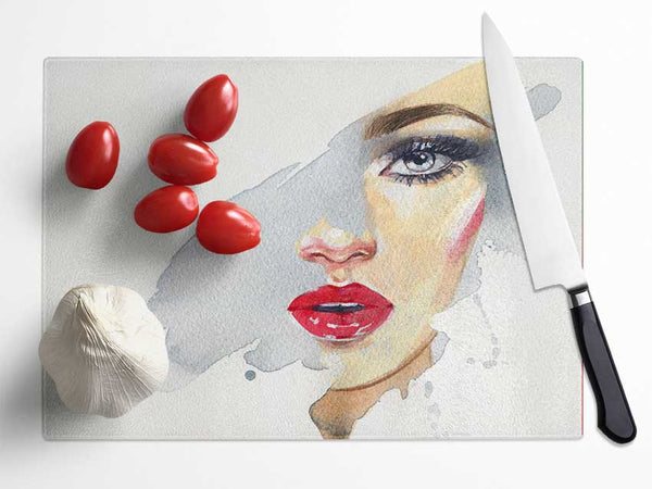Washed Face Visual Glass Chopping Board