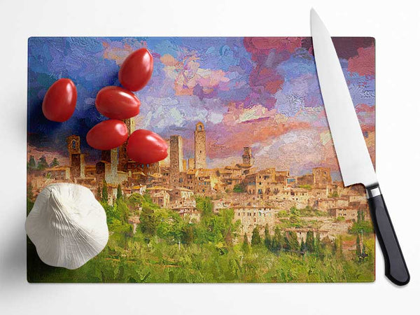 The City Of Wonder Glass Chopping Board