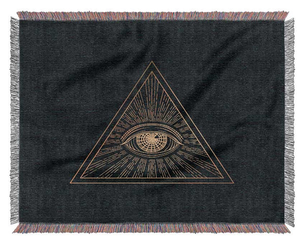 The All Seeing Eye Triangle Woven Blanket