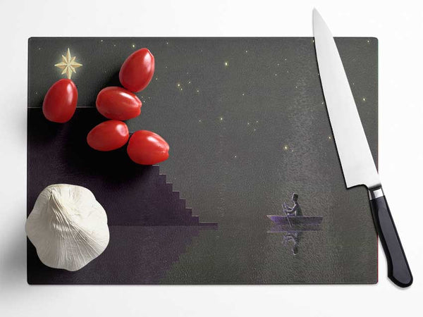 The Steps To Heaven River Glass Chopping Board