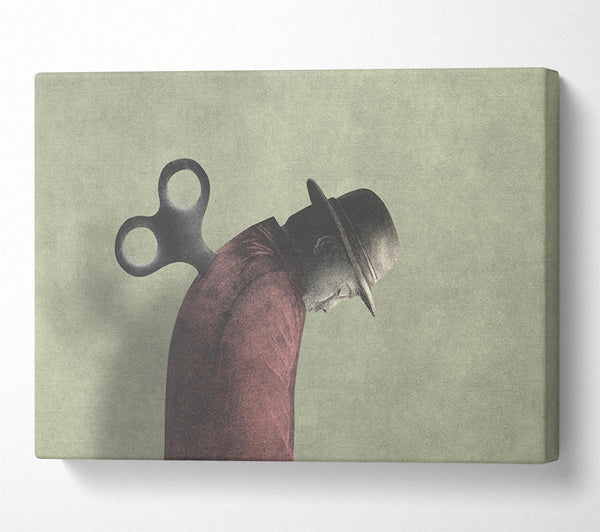 Picture of The Wind Up Man Canvas Print Wall Art