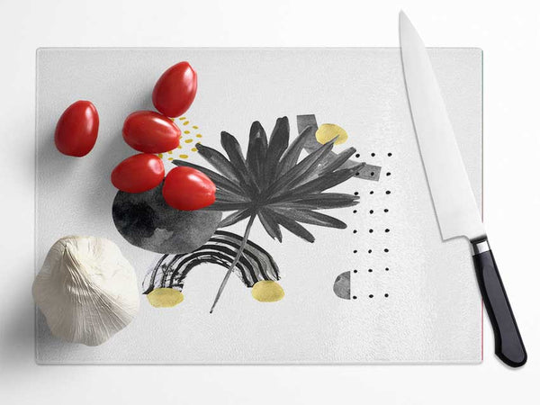 The Contemporary Leaf And Rainbow Glass Chopping Board