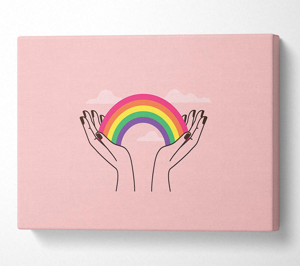 Picture of Rainbow In My Hands Canvas Print Wall Art
