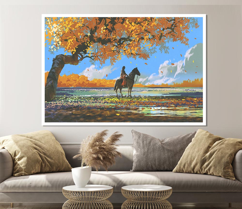The Rider In The East Print Poster Wall Art