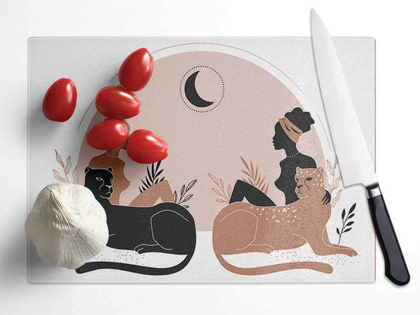 Mother Of Cats Glass Chopping Board