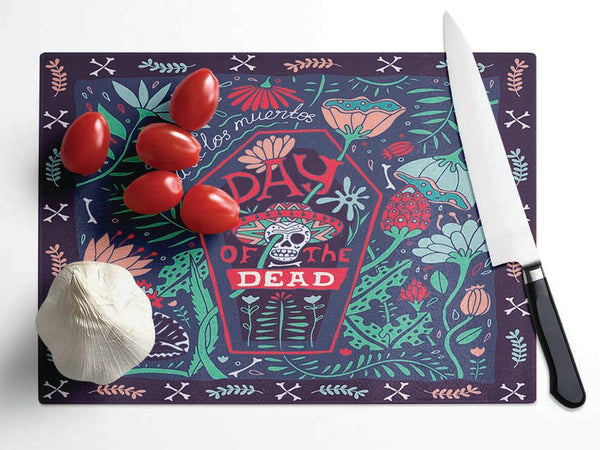 Day Of The Dead Celebration Glass Chopping Board
