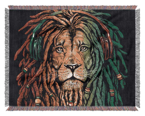 Rasta Lion Woven Blanket