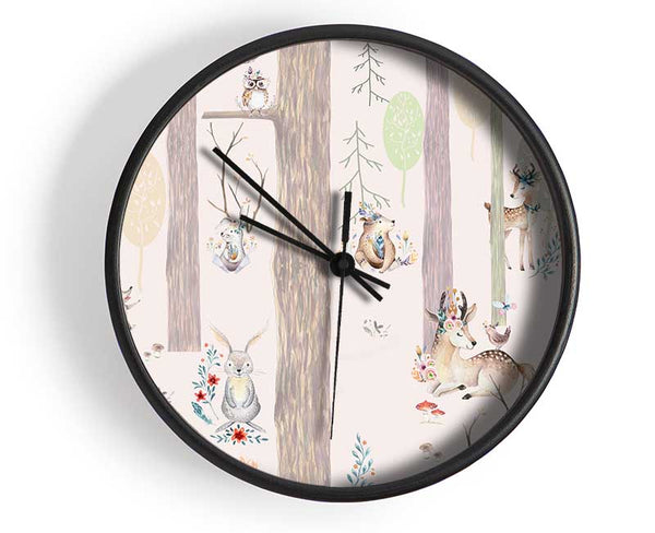 The Little Woodland Scene Clock - Wallart-Direct UK