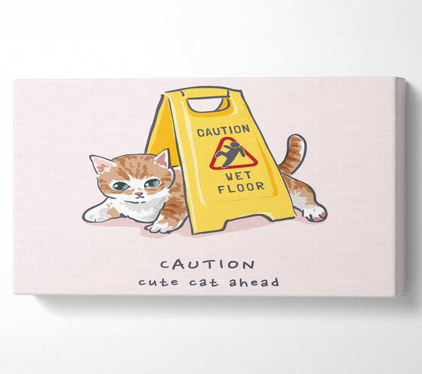 Caution Cute Cat