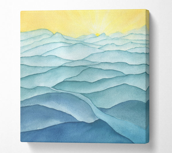 A Square Canvas Print Showing The Gentle Ripple Waves Square Wall Art