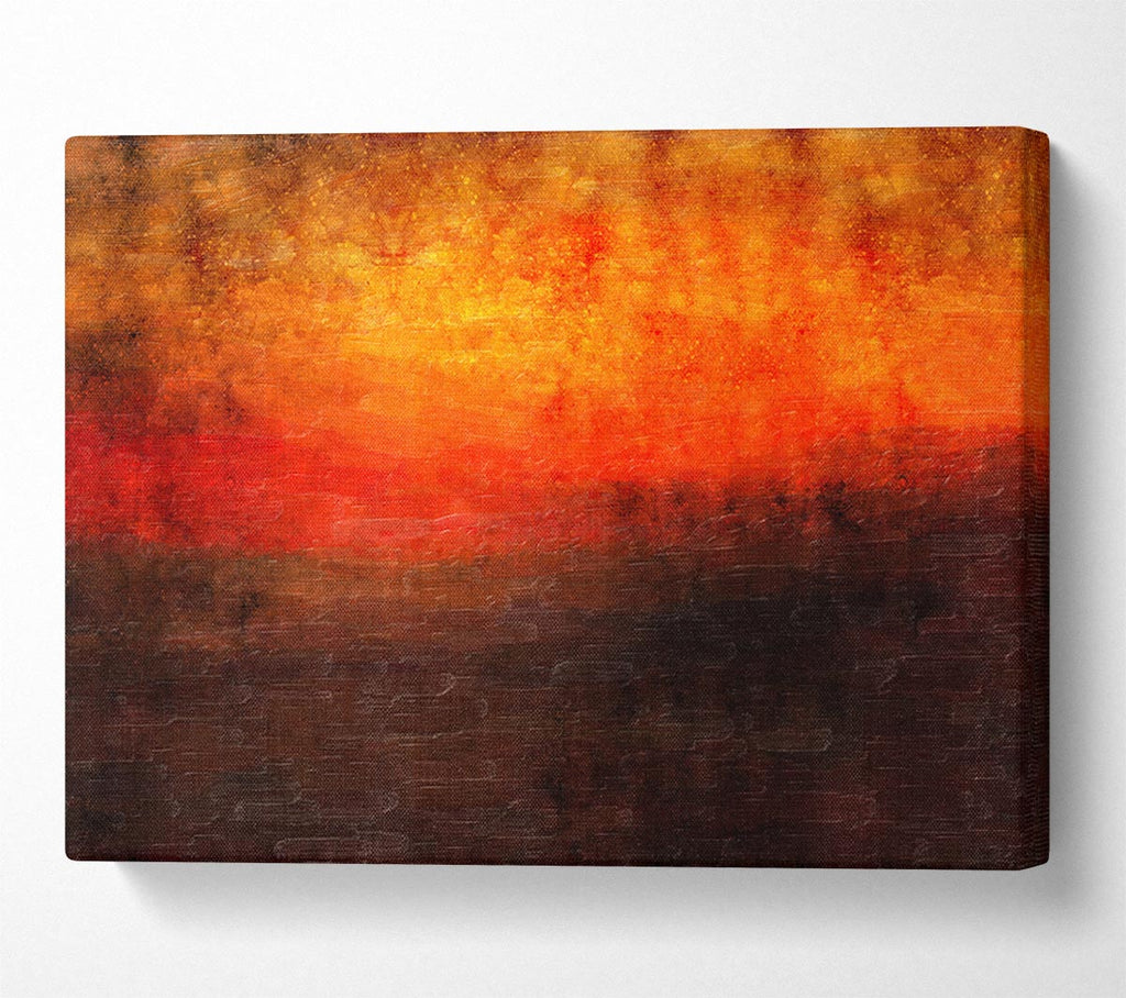 Picture of Orange Burns Black To Red Canvas Print Wall Art
