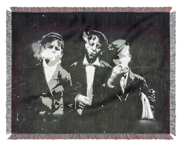 Children Smoking Woven Blanket