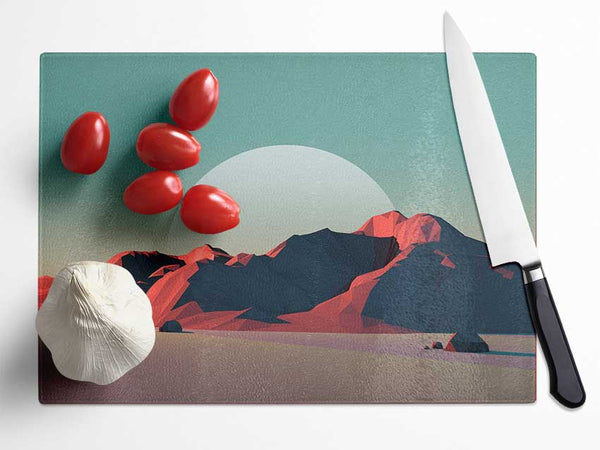 The Moon Over The Canyon Glass Chopping Board