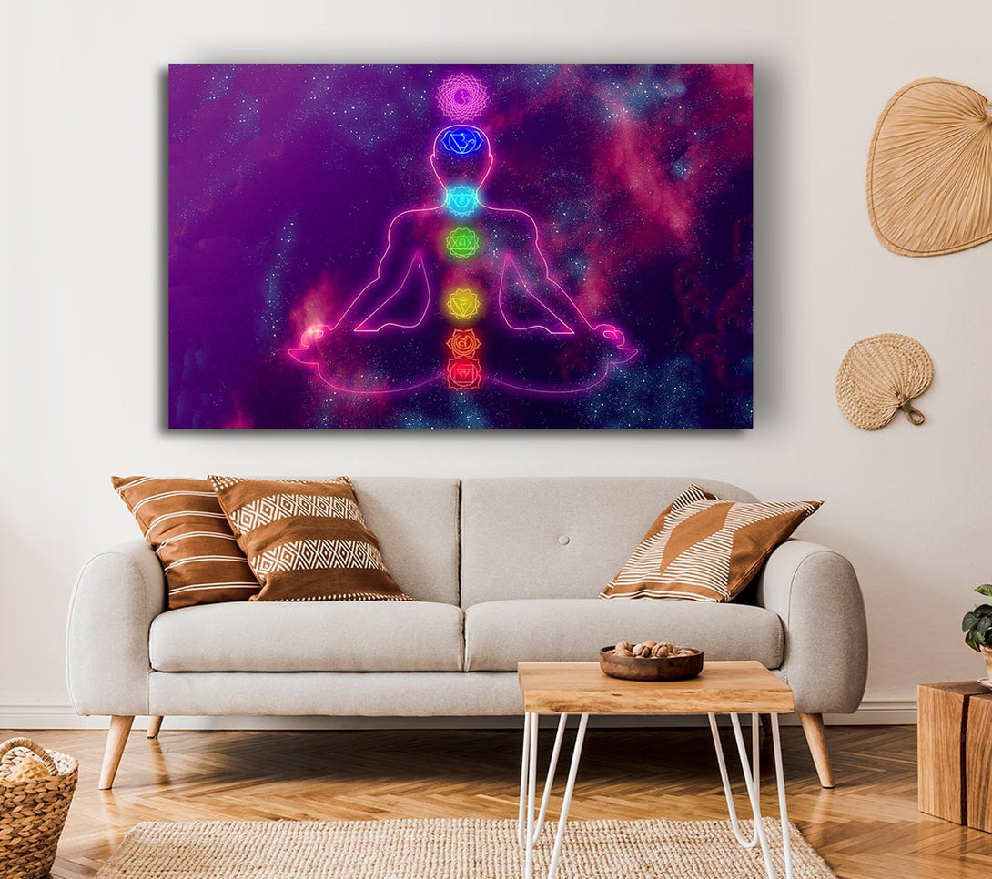 Picture of Chakra Meditation Colours 3 Canvas Print Wall Art