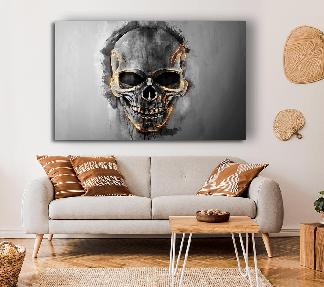 Picture of Fire Skull 1 Canvas Print Wall Art