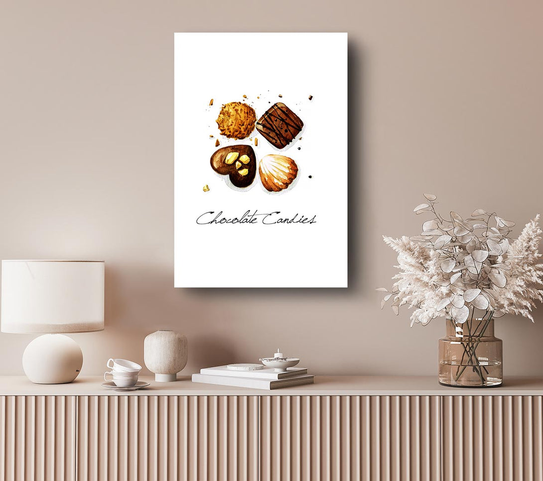 Picture of Chocolate Biscuit Cookies Canvas Print Wall Art