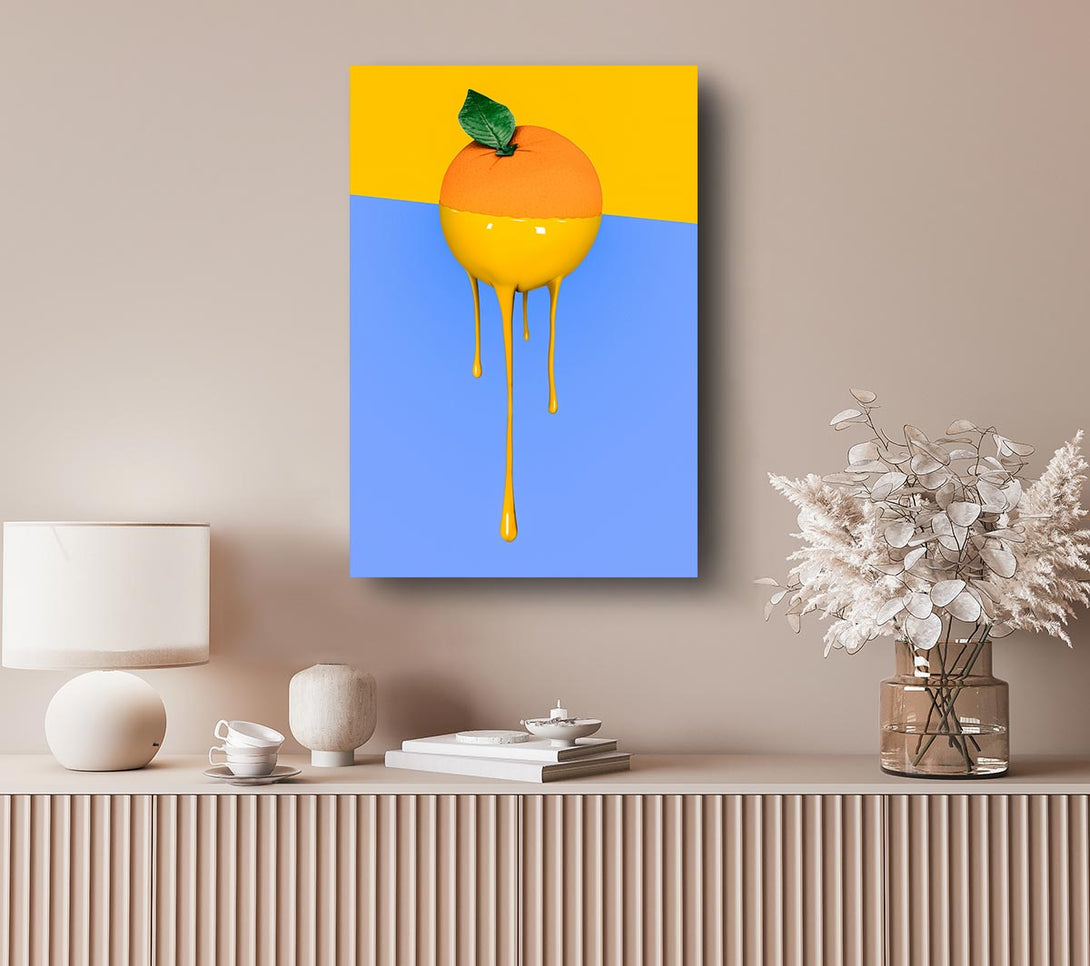 Picture of Orange Drip Canvas Print Wall Art