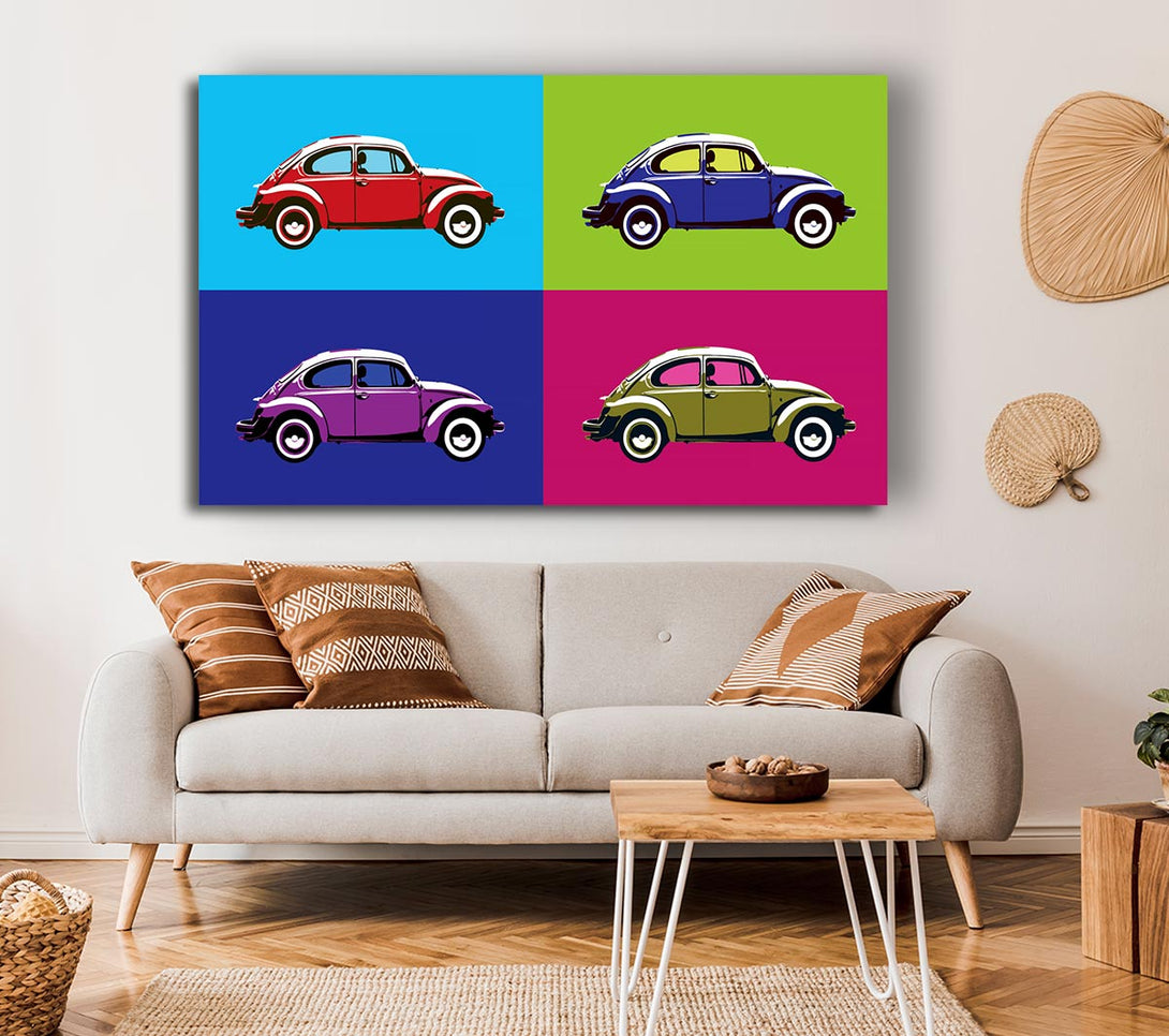 Picture of Beetle Pop Art Canvas Print Wall Art