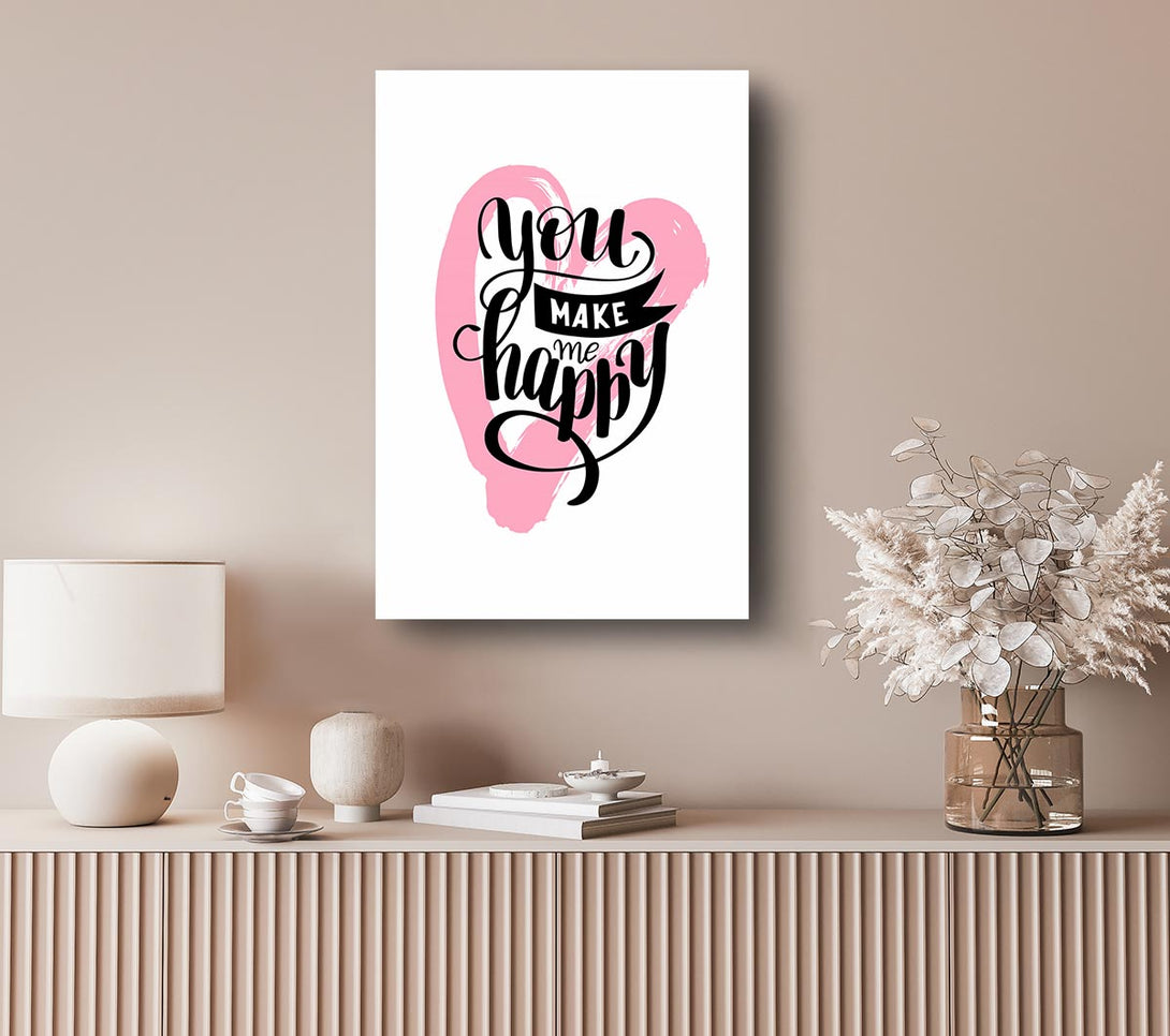Picture of You Make Me Happy 1 Canvas Print Wall Art