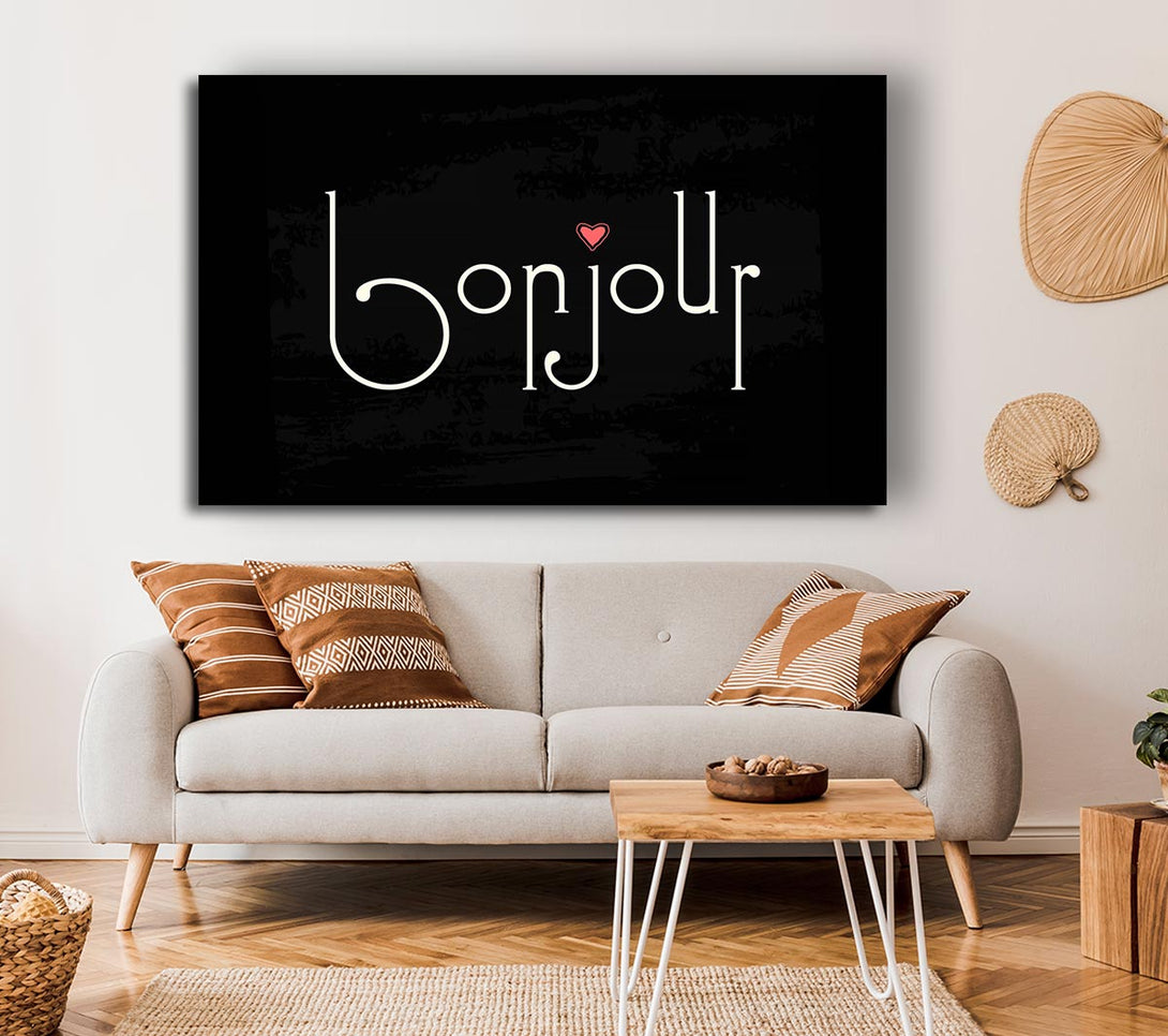 Picture of Bonjour 2 Canvas Print Wall Art