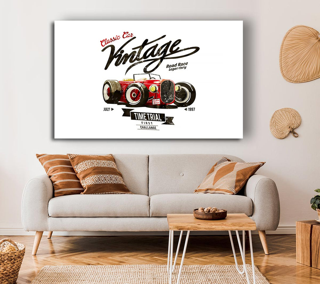 Picture of Vintage Road Race Canvas Print Wall Art