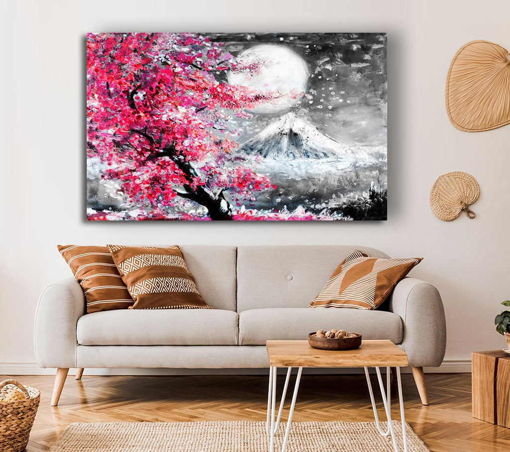 Picture of Winter Mountain Tree Canvas Print Wall Art