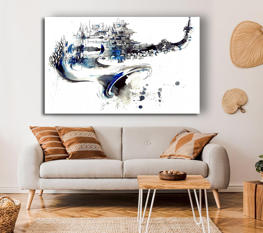 Picture of Saxophone City Canvas Print Wall Art