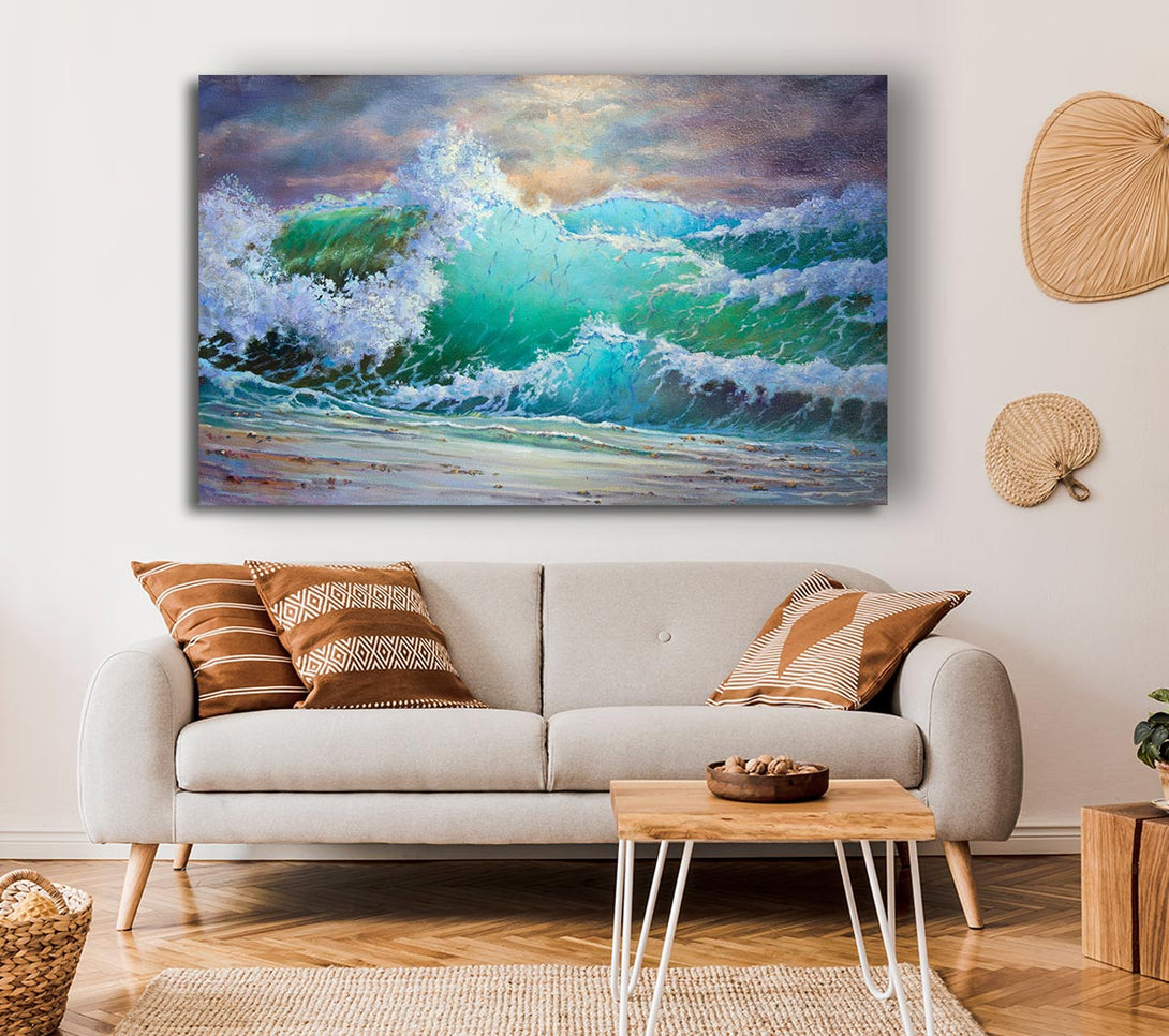 Picture of Crashing Waters Of Paint Canvas Print Wall Art