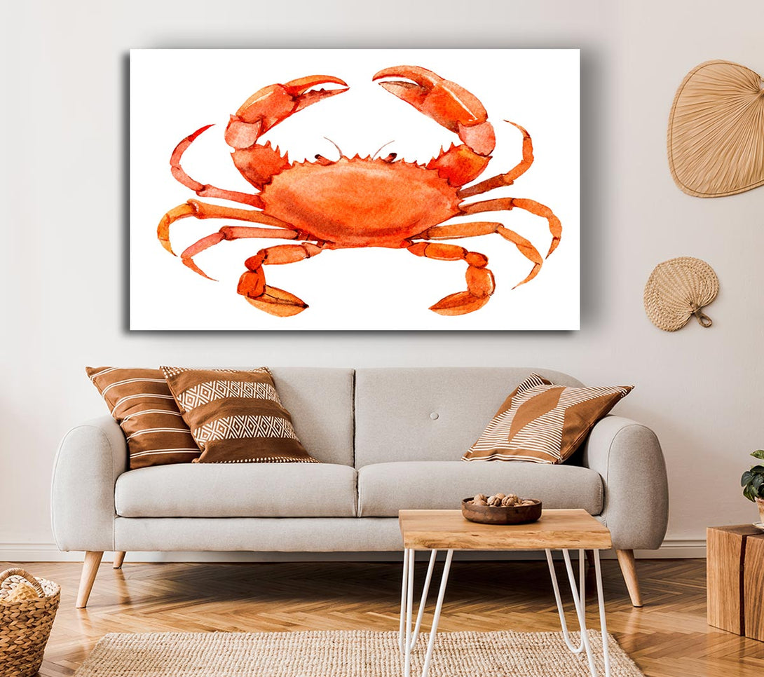 Picture of Watercolour Crab Canvas Print Wall Art