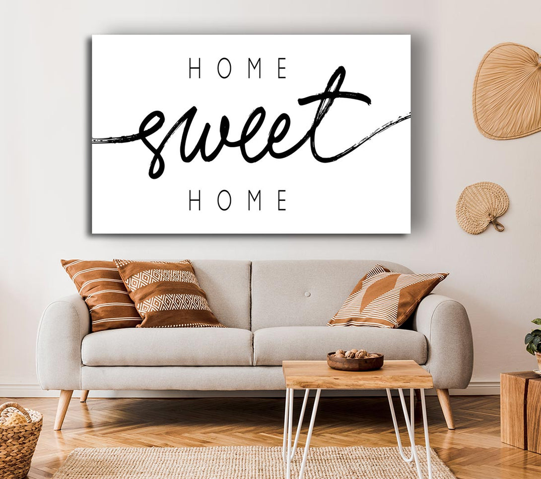 Picture of Home Sweet Home Quirky Canvas Print Wall Art