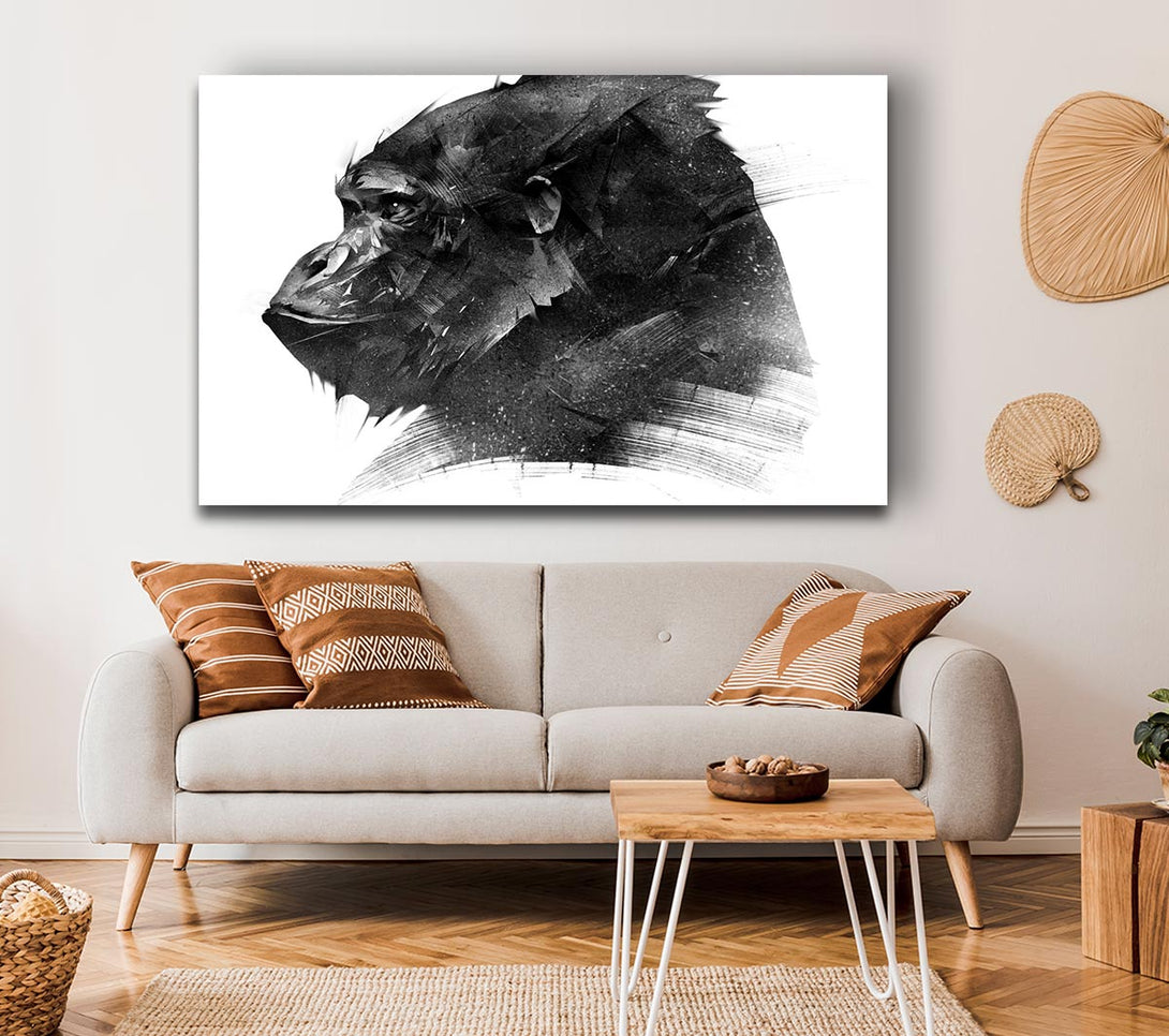 Picture of Washed Out Gorilla Canvas Print Wall Art