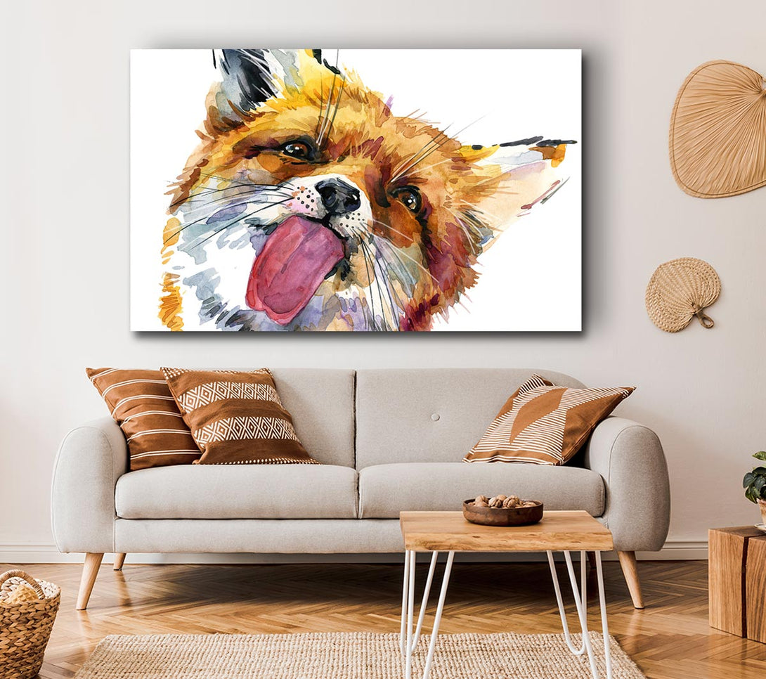 Picture of Fox Lick Canvas Print Wall Art