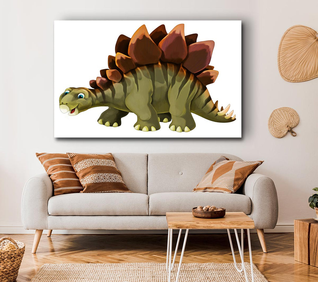 Picture of The Happy Stegosaurus Canvas Print Wall Art