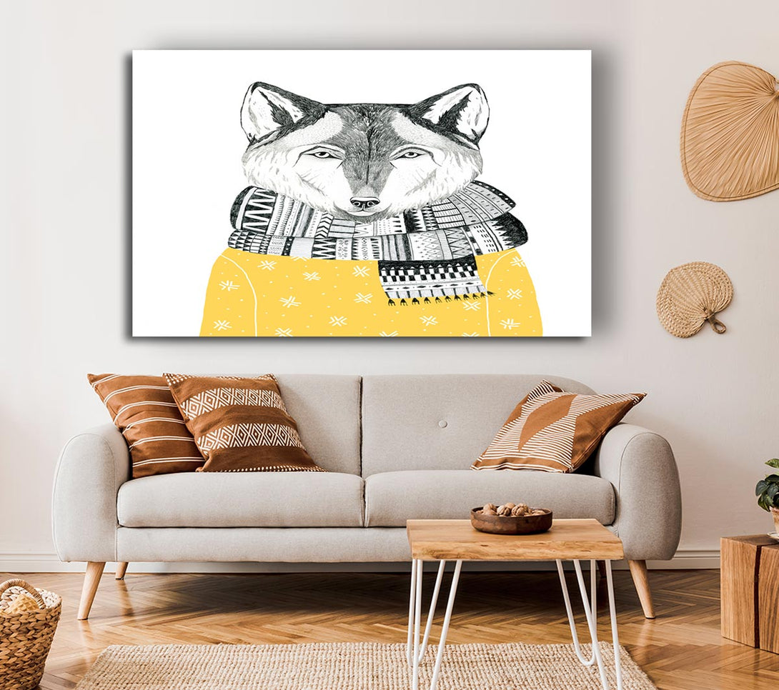 Picture of Ready For Winter Fox Canvas Print Wall Art