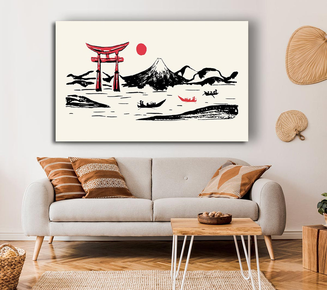 Picture of Temples Of The Mountain Canvas Print Wall Art