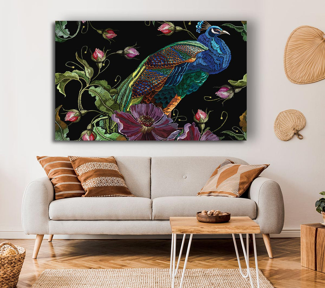 Picture of The Beautiful Peacock Nest Canvas Print Wall Art