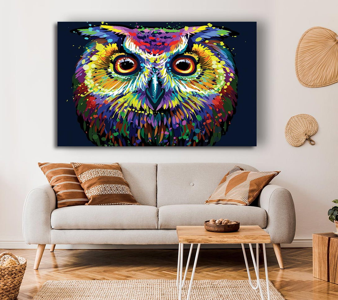 Picture of The Spooky Vivid Owl Canvas Print Wall Art