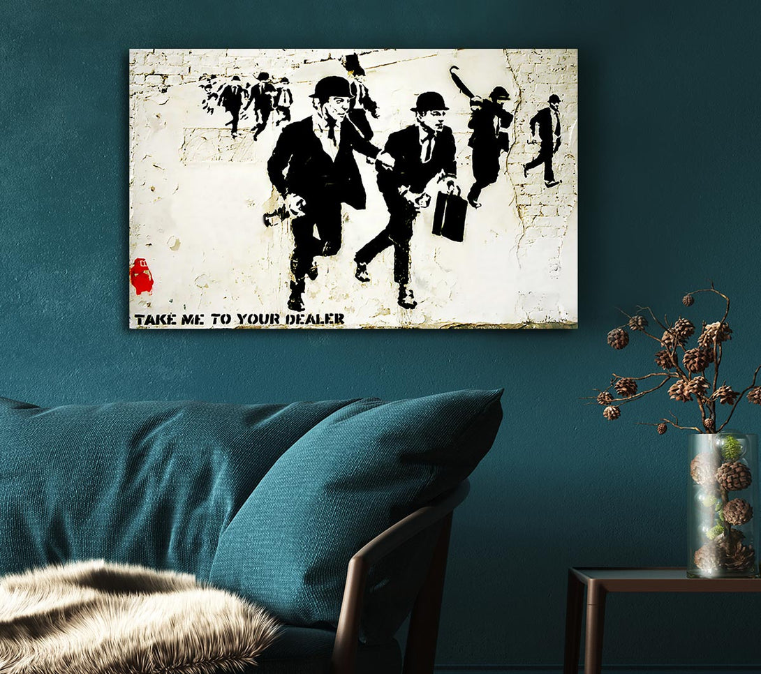 Picture of Bankers On The Run Canvas Print Wall Art