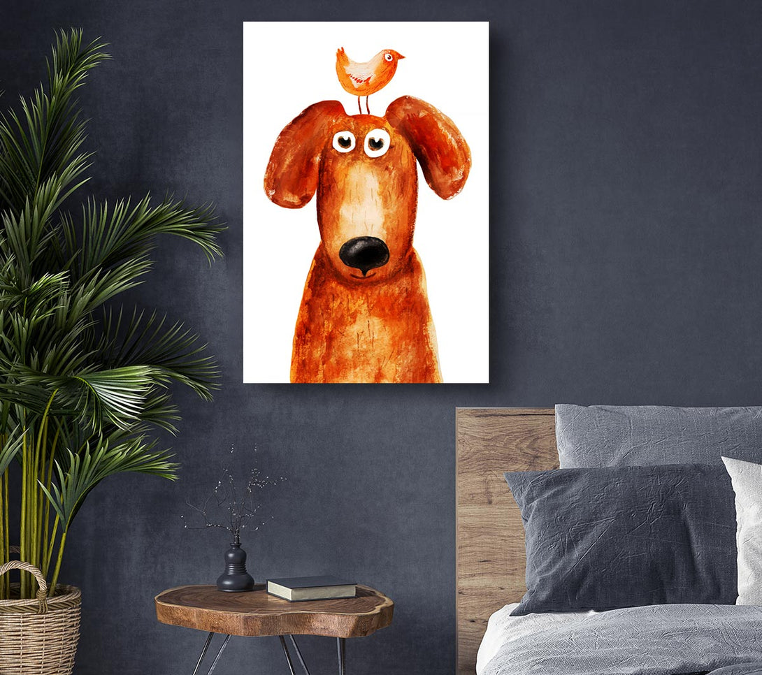 Picture of Wheres The Bird Dog Canvas Print Wall Art