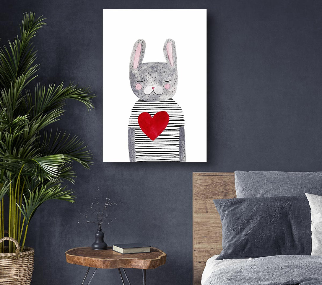 Picture of Cat Heart Canvas Print Wall Art