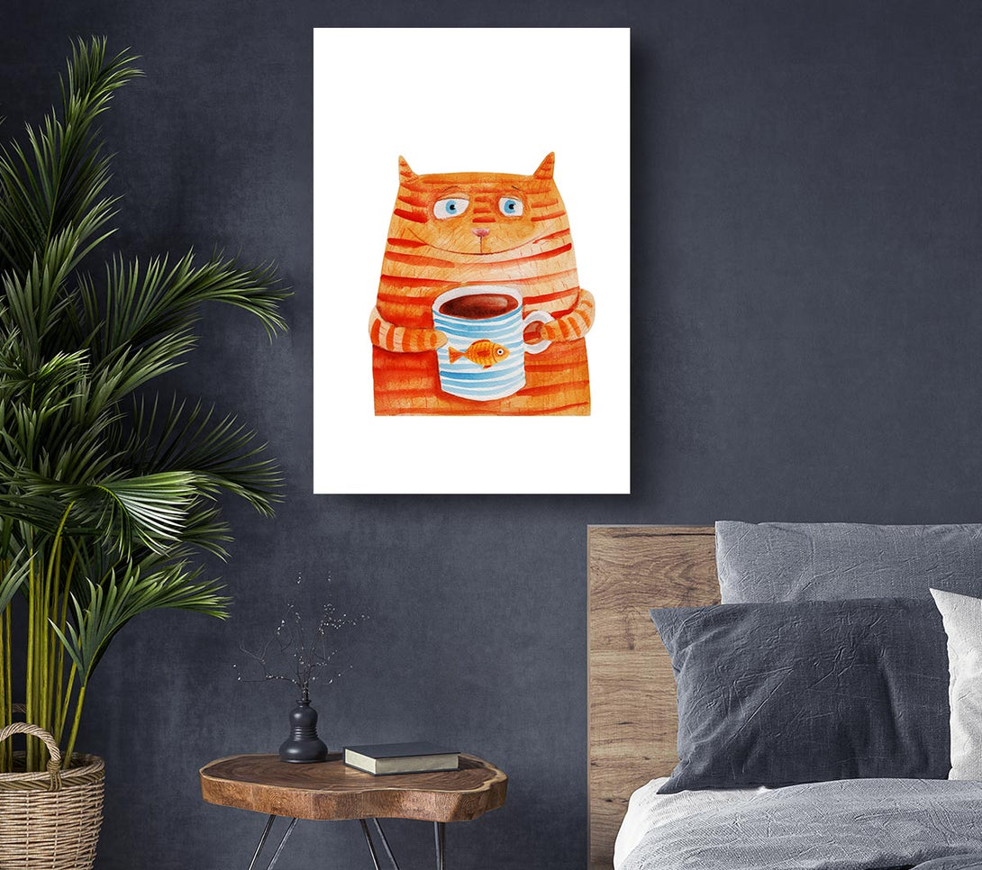Picture of Tom Cat Drink Canvas Print Wall Art