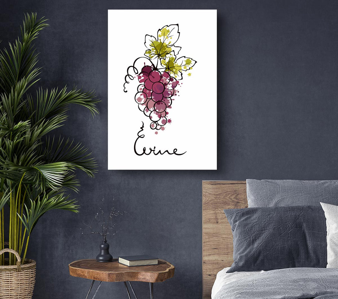Picture of Red Wine From the Grape Canvas Print Wall Art