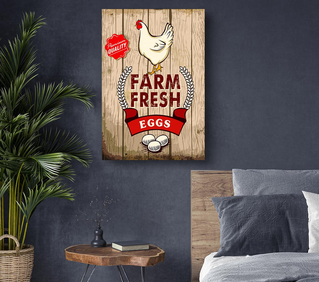 Picture of Farm Fresh Eggs Canvas Print Wall Art