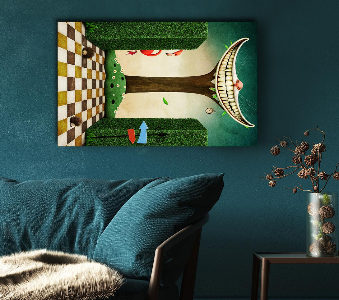 Picture of Alice In Wonderland Cheshire Cat Canvas Print Wall Art