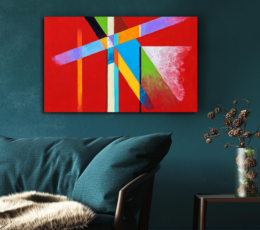 Picture of Coloured Lines Canvas Print Wall Art
