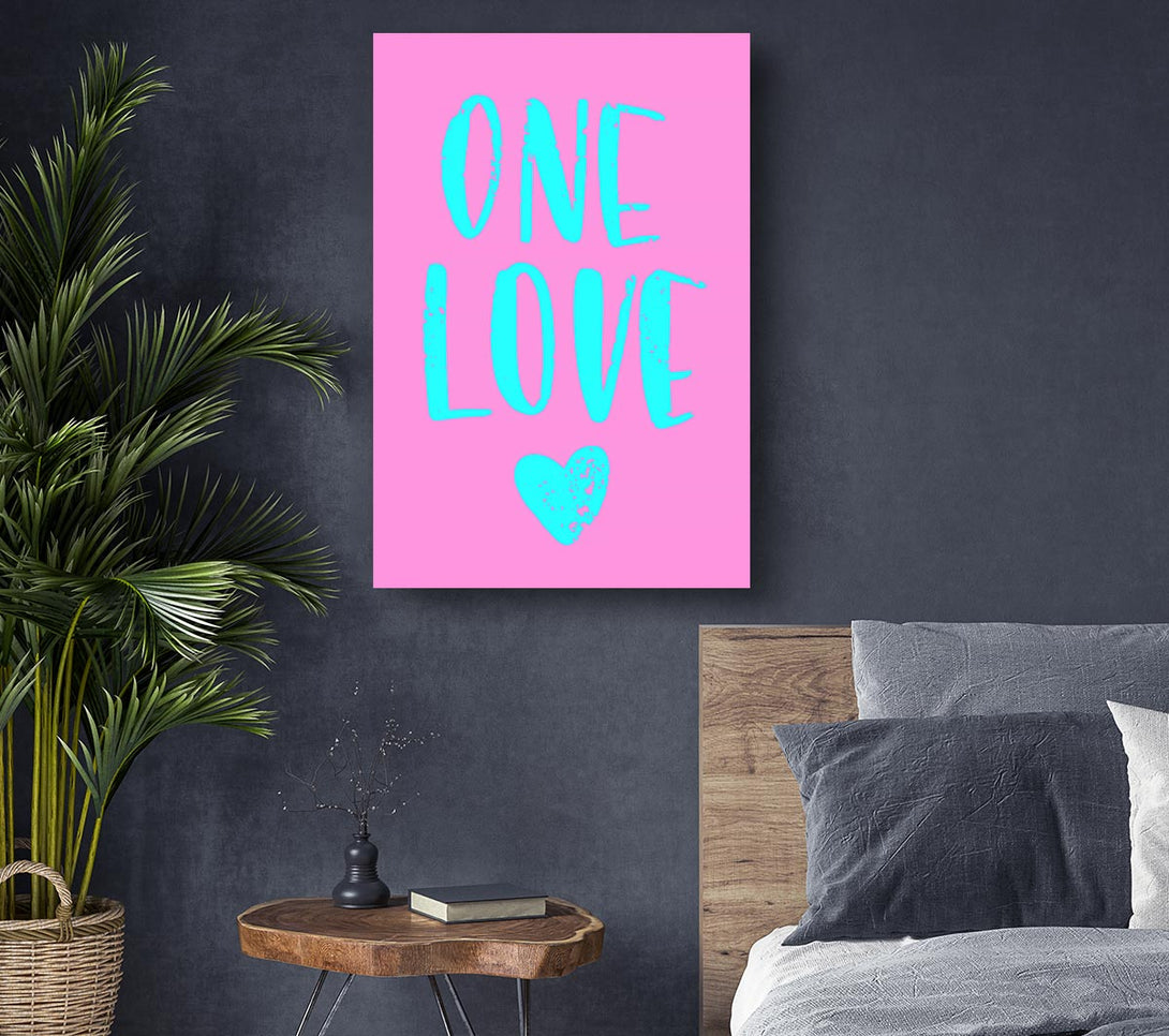 Picture of One Love Canvas Print Wall Art