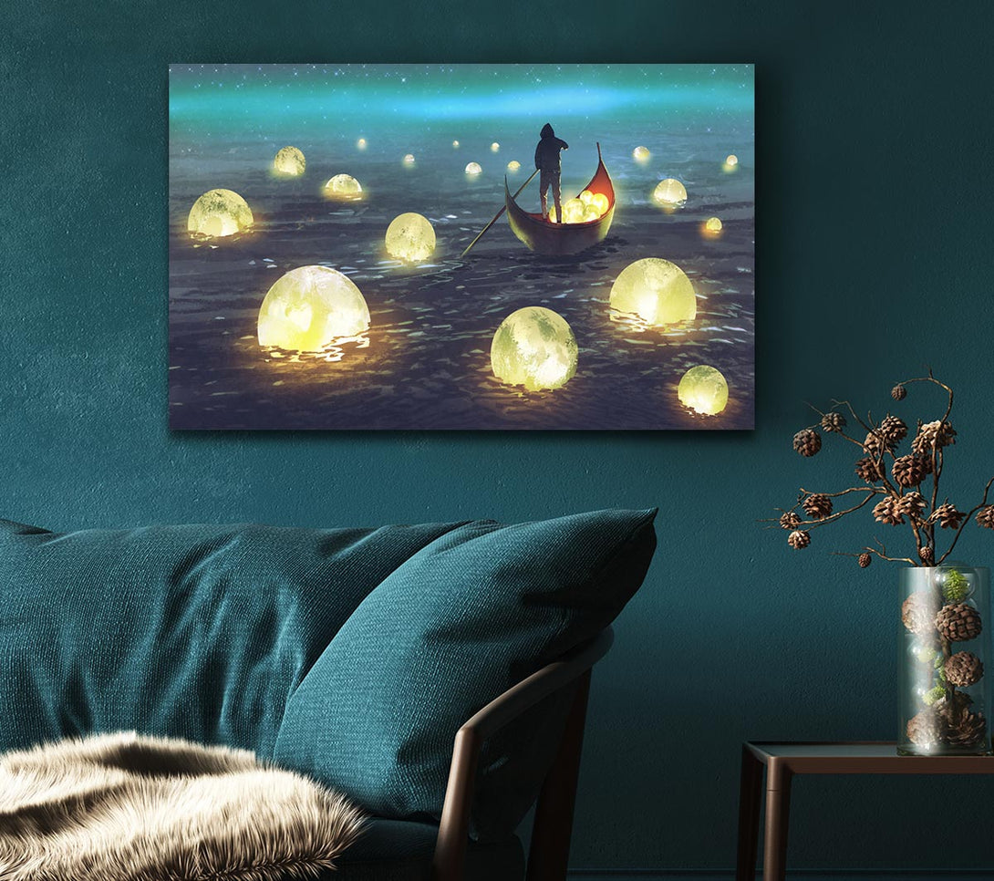Picture of Fishing For Stars Canvas Print Wall Art