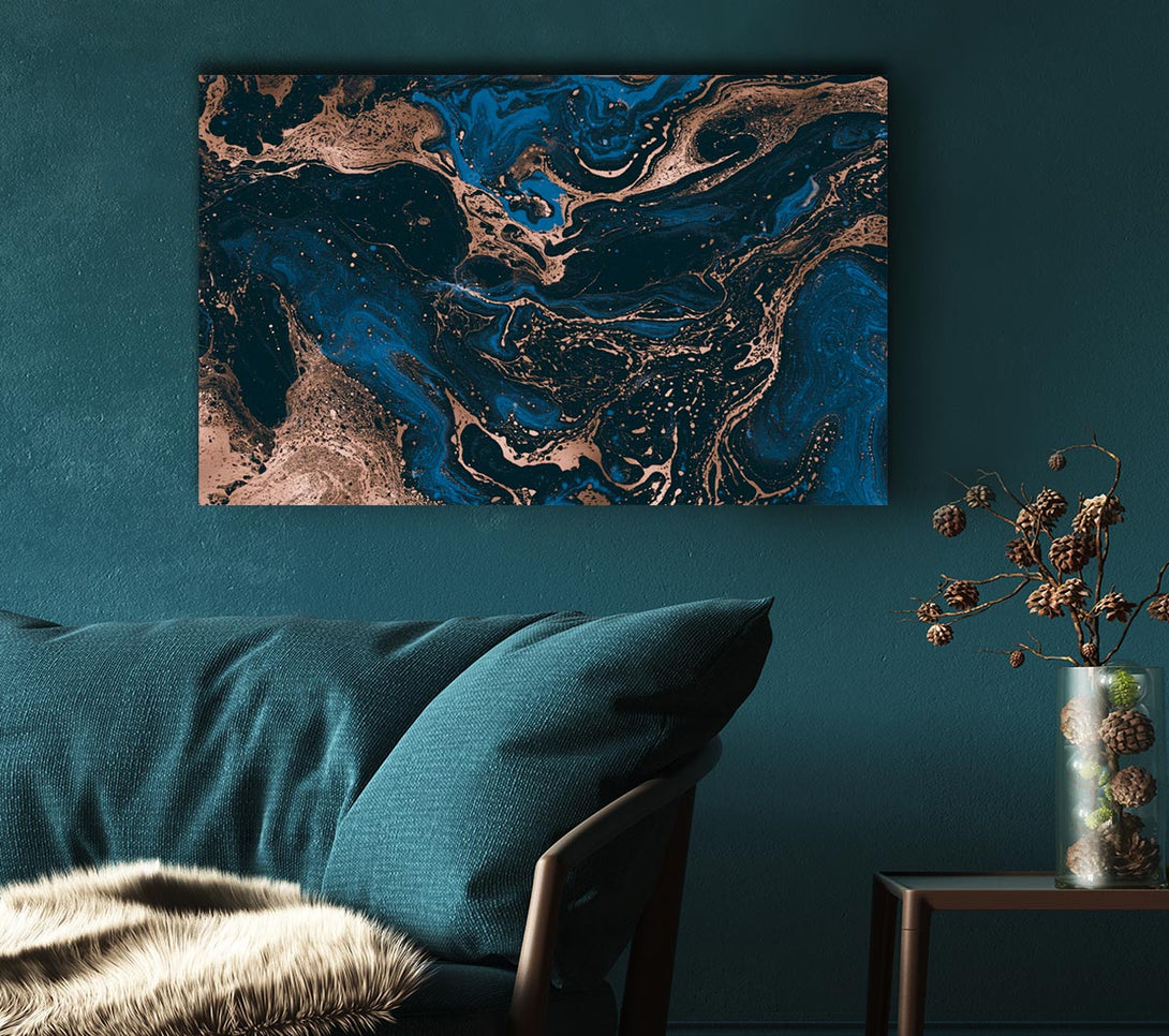 Picture of Ocean Oils And Bronze Canvas Print Wall Art
