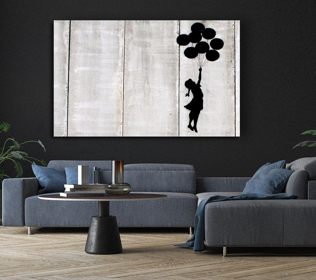 Picture of Balloon Girl Fly Canvas Print Wall Art